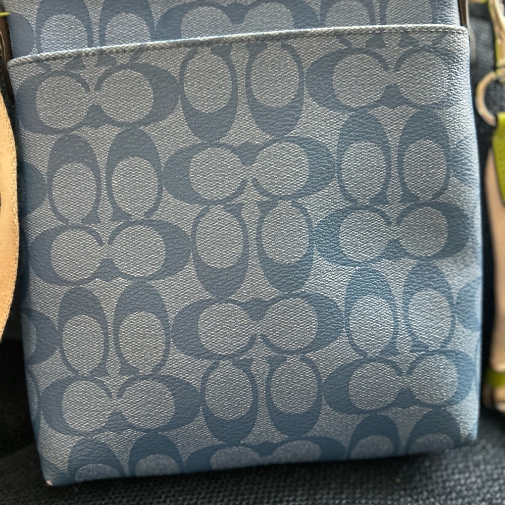 Stylish Blue and Green Crossbody Bag - Picture 5 of 15